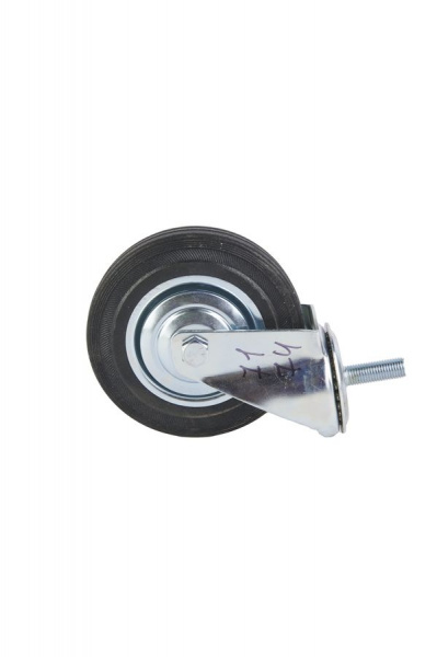 Колесо поворотное SCt 63 160 мм резина с болтом (F)